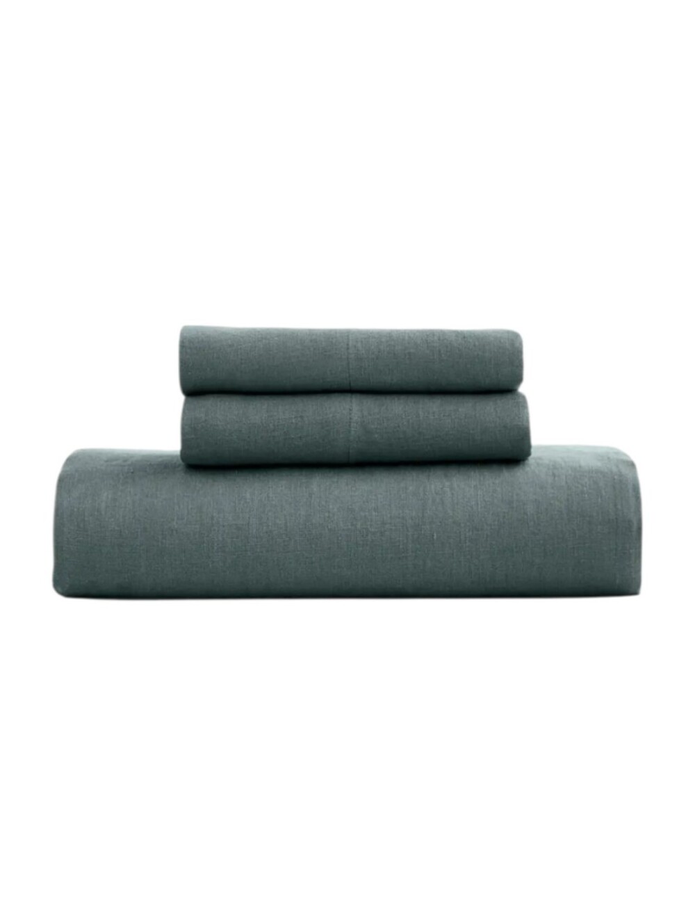 NWOT Quince King European Linen Fitted Sheet Set Ocean Green